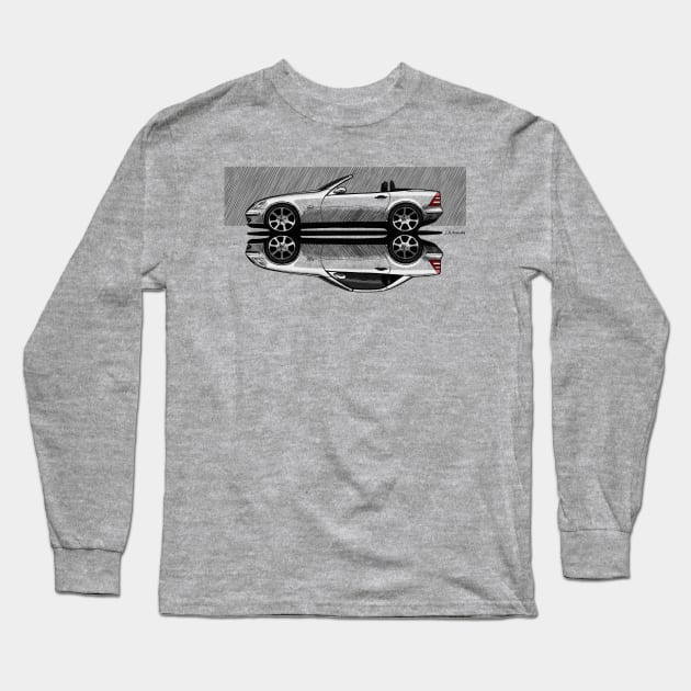 My drawing of the German convertible car Long Sleeve T-Shirt by jaagdesign
